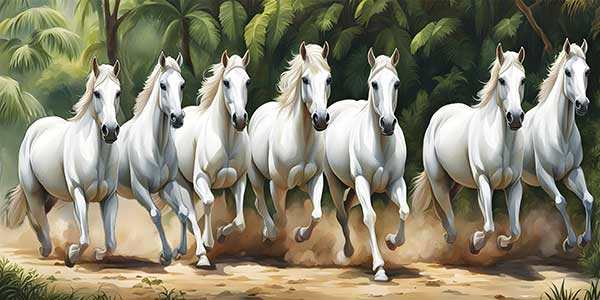 7 Running Horses