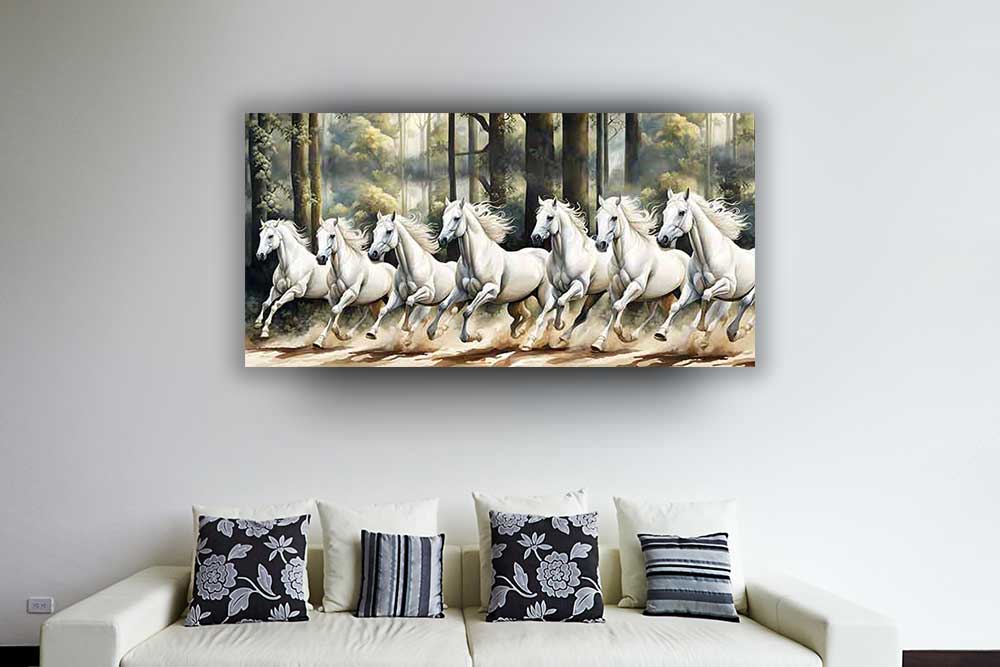 Seven Running Horse Painting