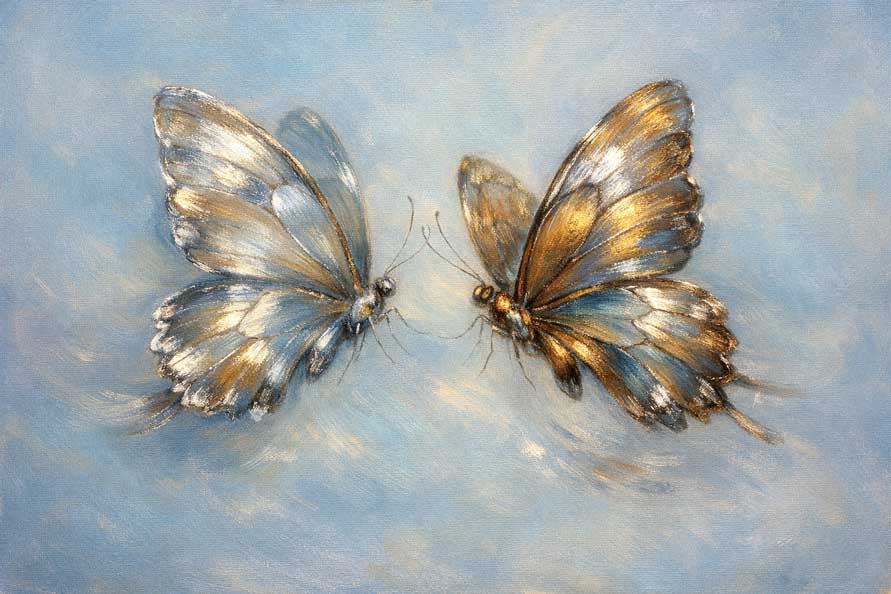 Painting of Butterfly Pairs for Soft Communication and Relationships