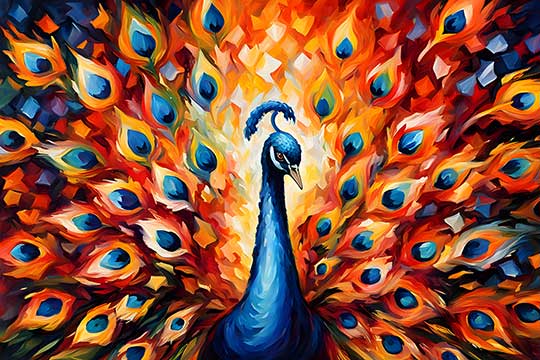 Peacock Painting Art
