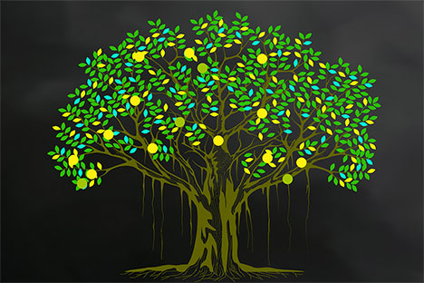 Fruit Laden Tree Prosperity and Growth