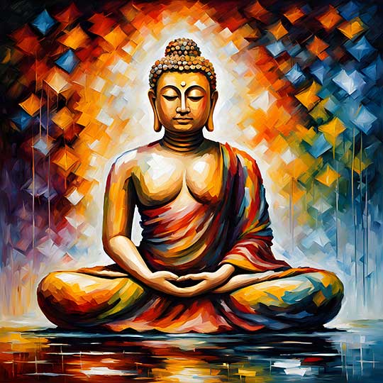 Abstract Buddha Painting