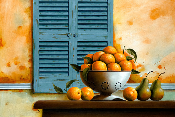 Basket of Fruits Prosperity and Abundance