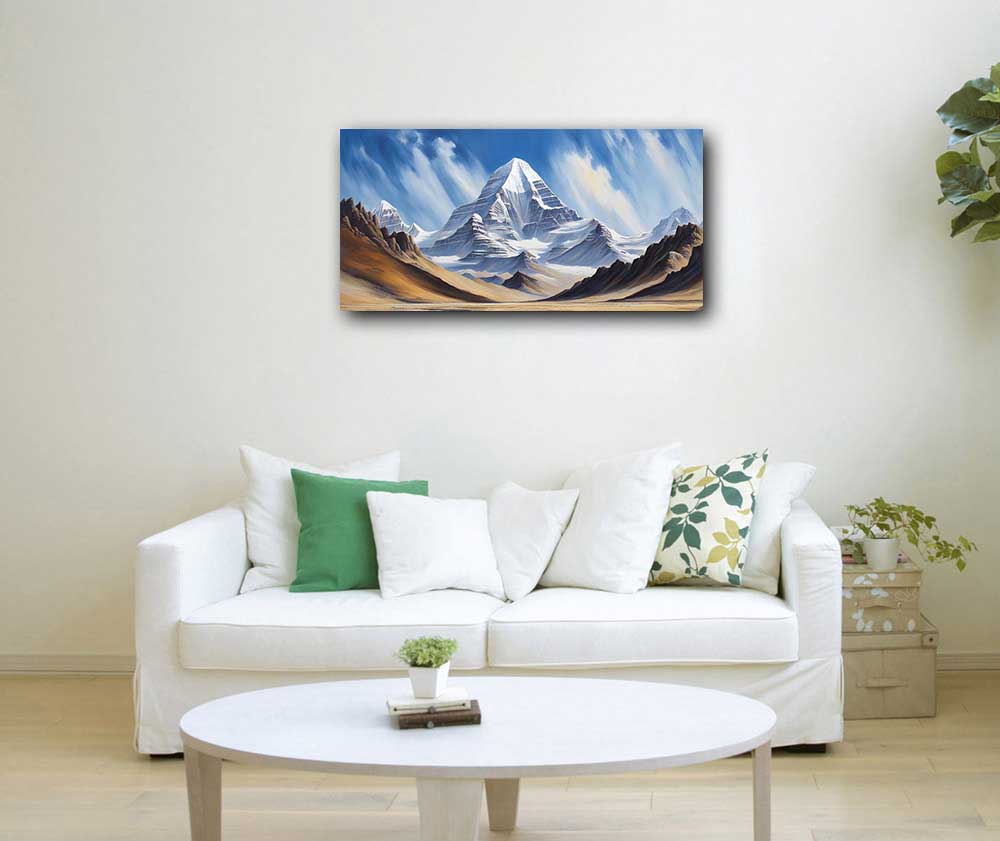 Kailash Mansarovar Painting Elevate Your Space with Divine Energy & Vastu Harmony