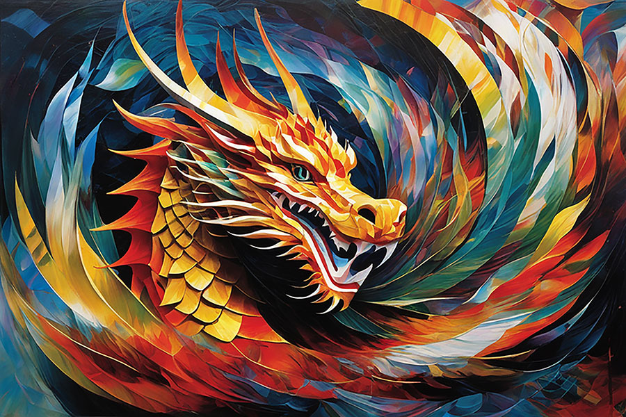 Dragon Artwork Energy Symbols