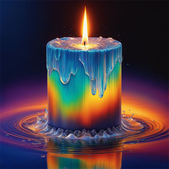 Candles Painting Passion Symbol