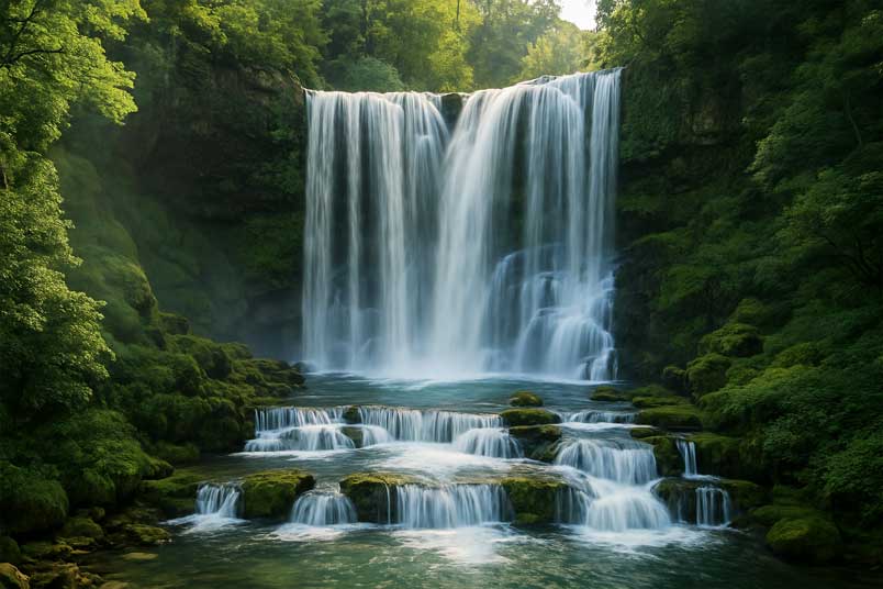 Waterfall Vastu Painting for North Direction for Flow, Abundance & Prosperity