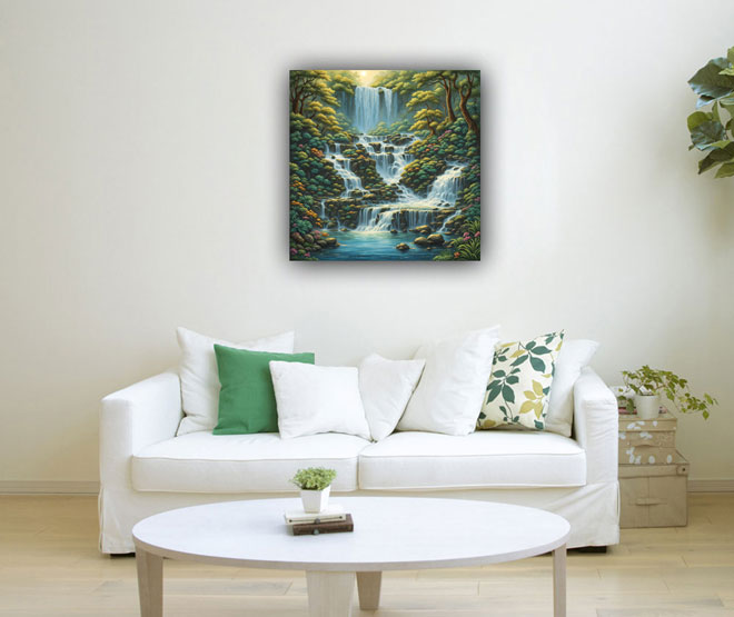 Modern Waterfall Artwork