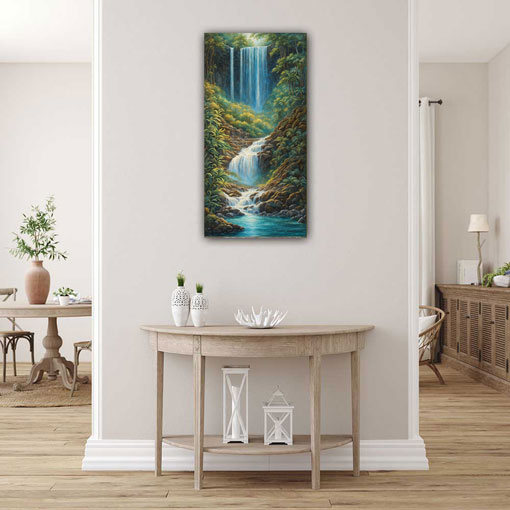 Vastu Harmony Waterfall Painting for Prosperity