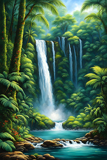 Waterfall Painting