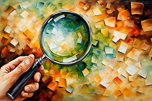 Analytical Magnifying GlassSymbol For Virgo