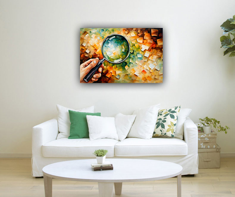 Analytical Magnifying GlassSymbol For Virgo