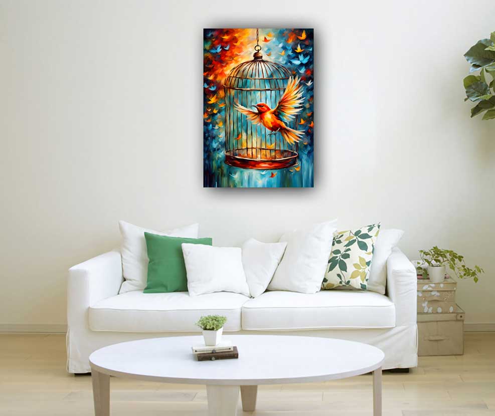 Free Bird Symbol Painting for Sagittarius