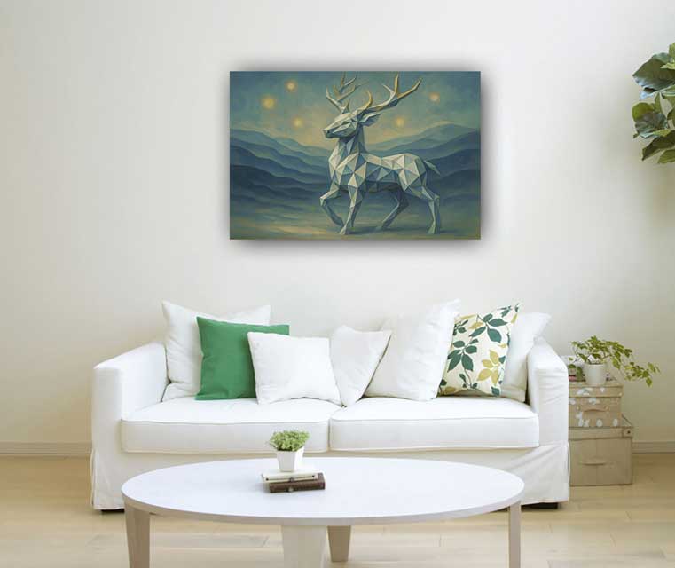 Canvas Paintings of Deer for West Zone Vastu Compliant Wall Décor