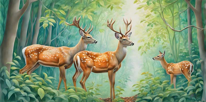 Deer Art Painting