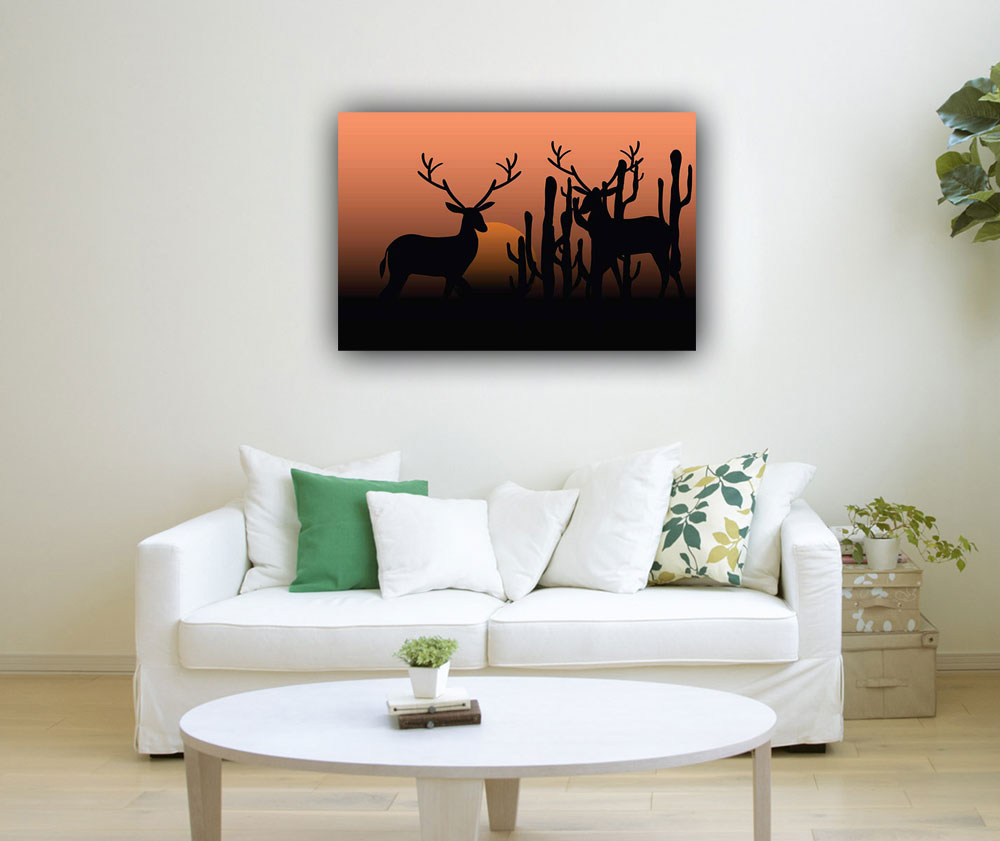 Feng Shui Deer Painting