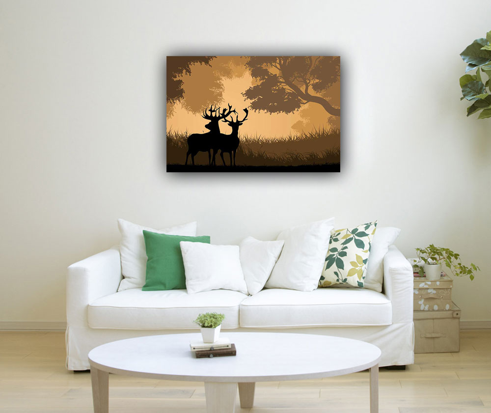 Feng Shui Deer Painting
