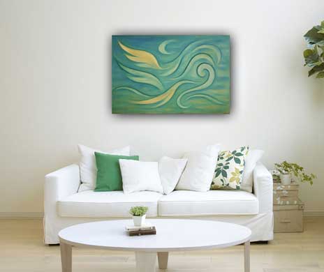 Abstract Wall Art of Soaring Birds for East Direction Vastu Inspired