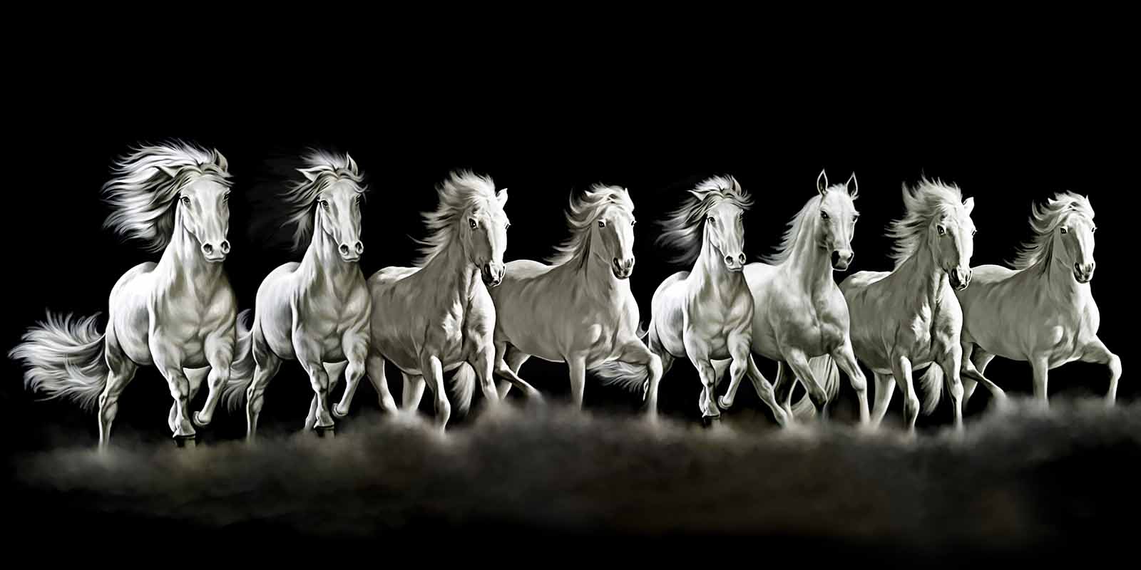 Feng Shui Eight Horse Painting