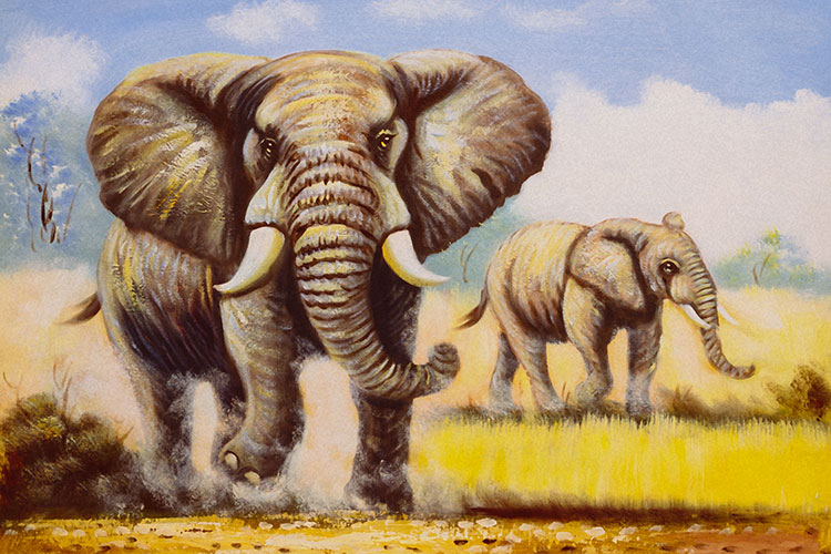 Vastu Elephant Painting