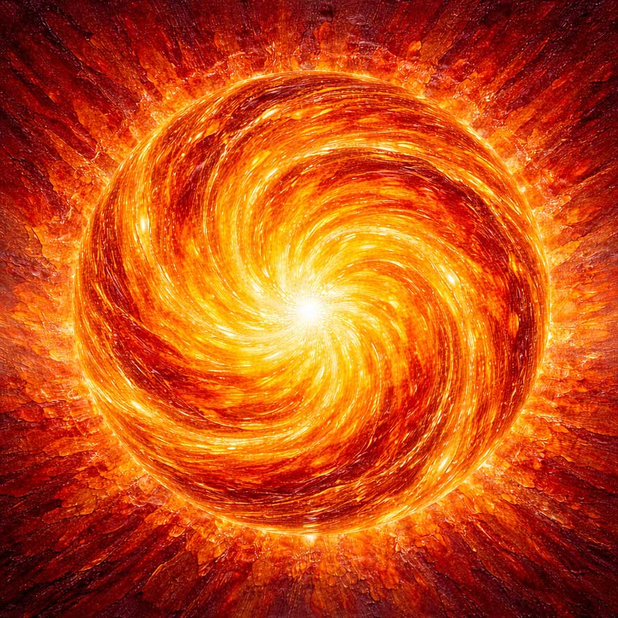 AbstractFiery Energy Painting for Wealth Activation