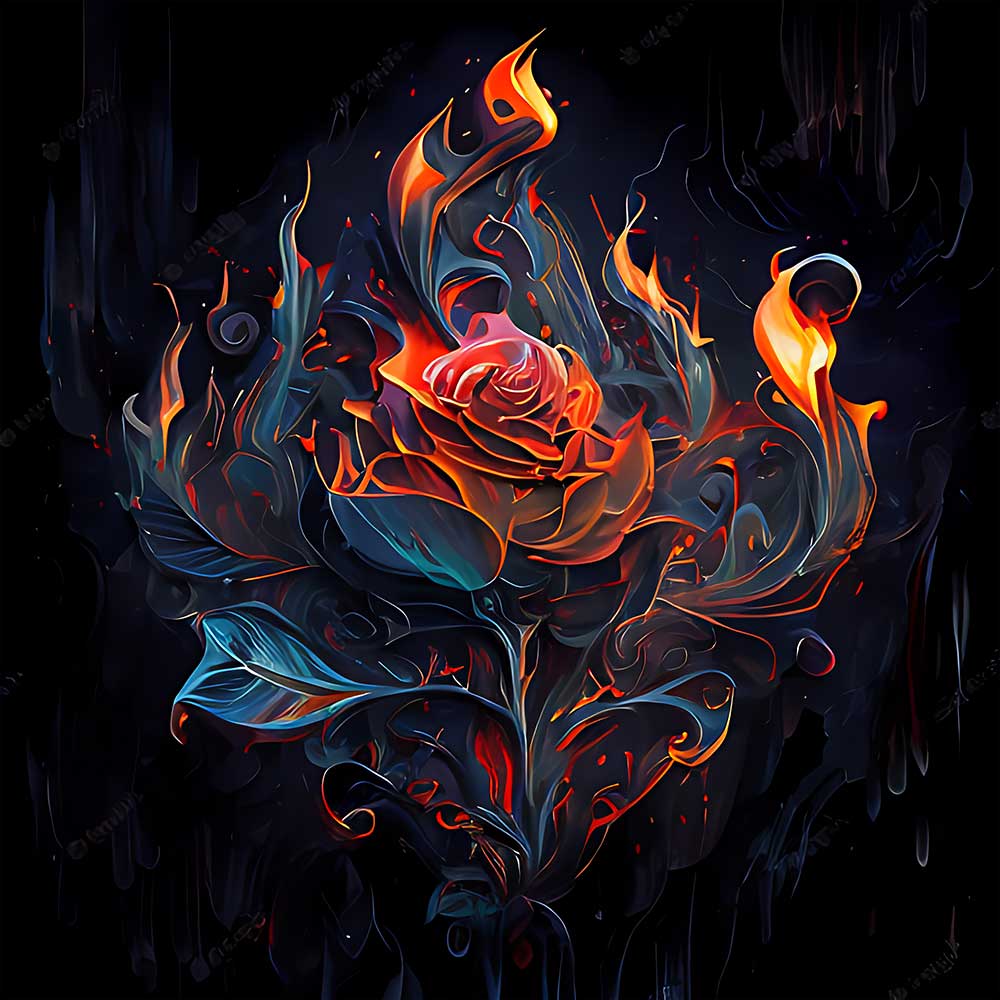 Feng Shui Fire Flower Painting