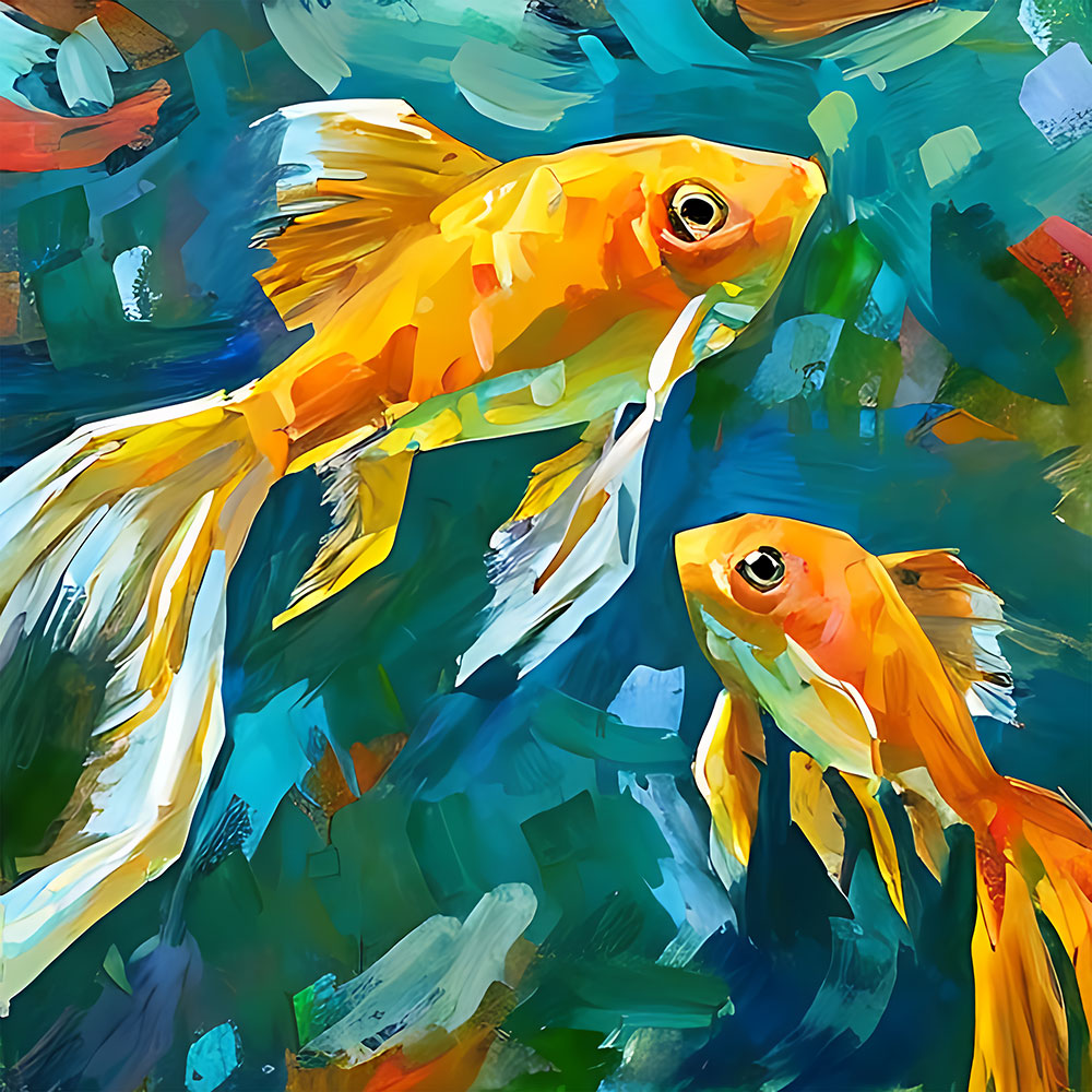 Fengshui Gold Fish Painting