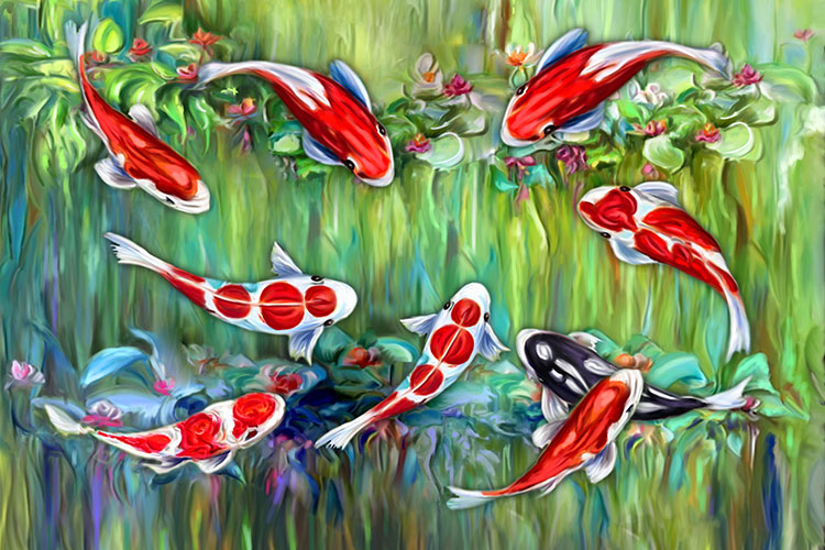 Feng Shui Koi Fish Painting