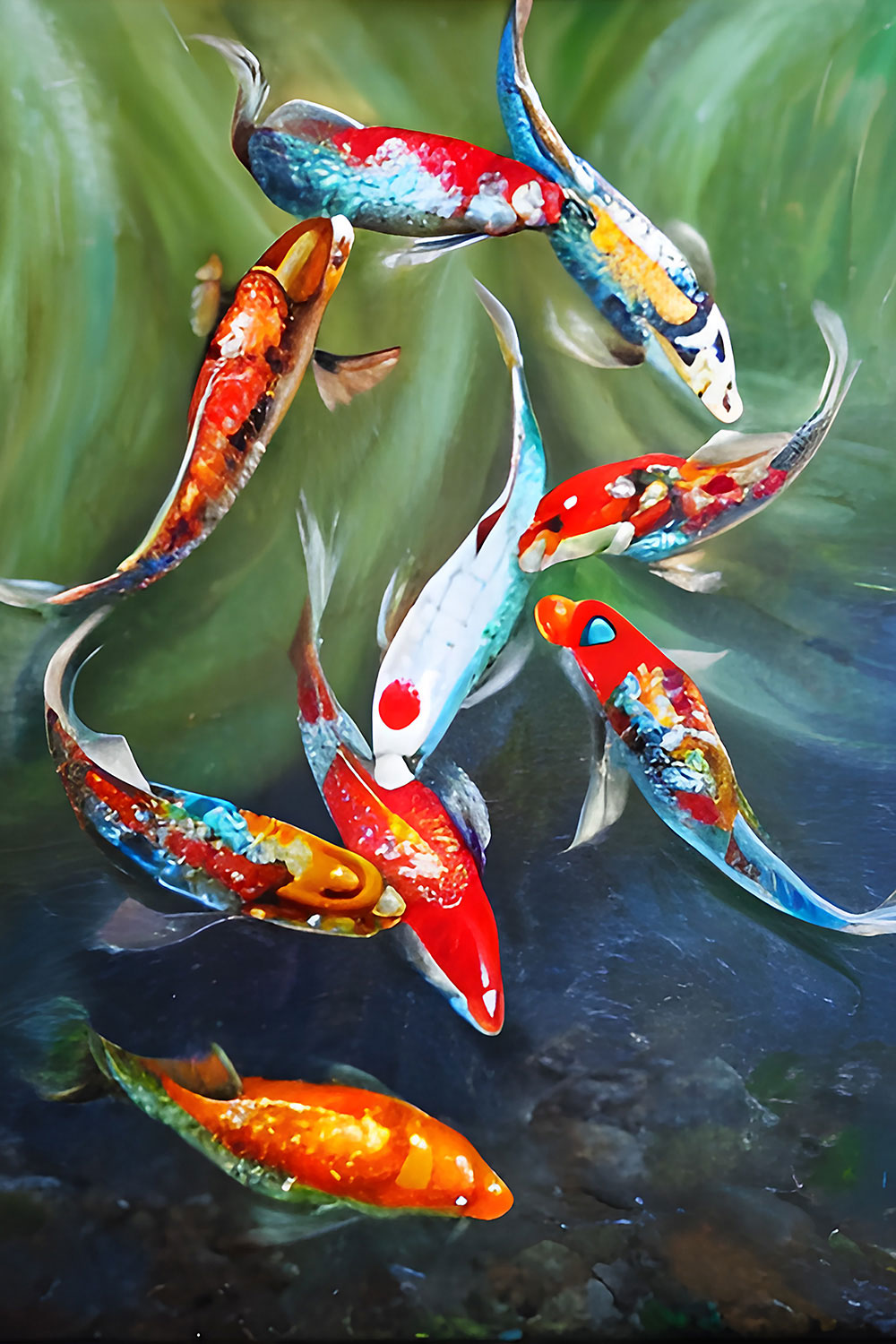 Koi Carp Fish Paintig K125