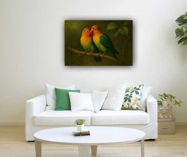 Love Birds Canvas Painting