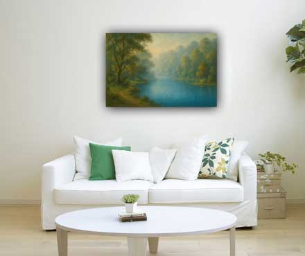 Lake Nature Canvas Painting
