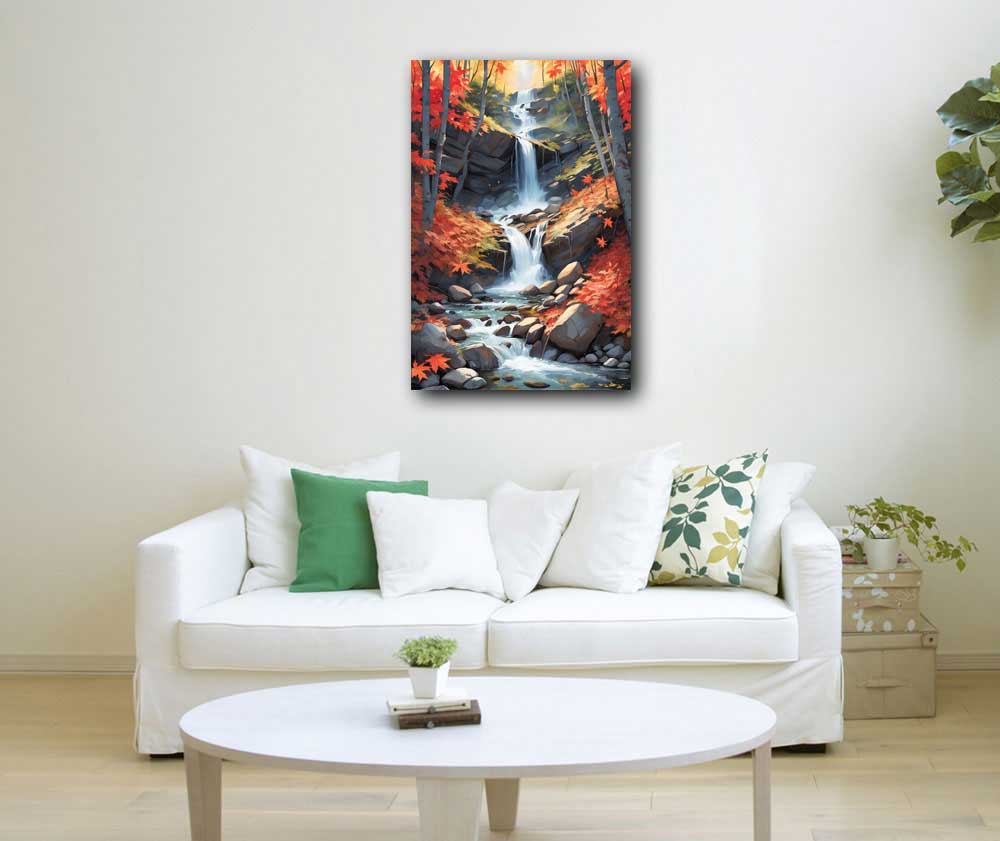 paintings of waterfalls