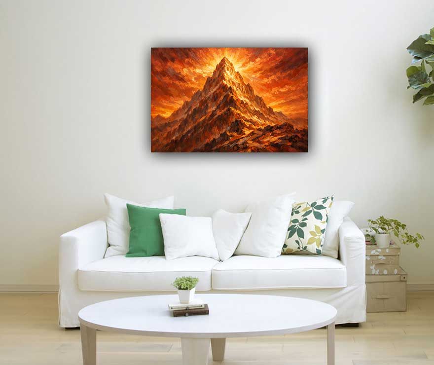 Wall Art Mountain of Success Canvas Painting for Fame