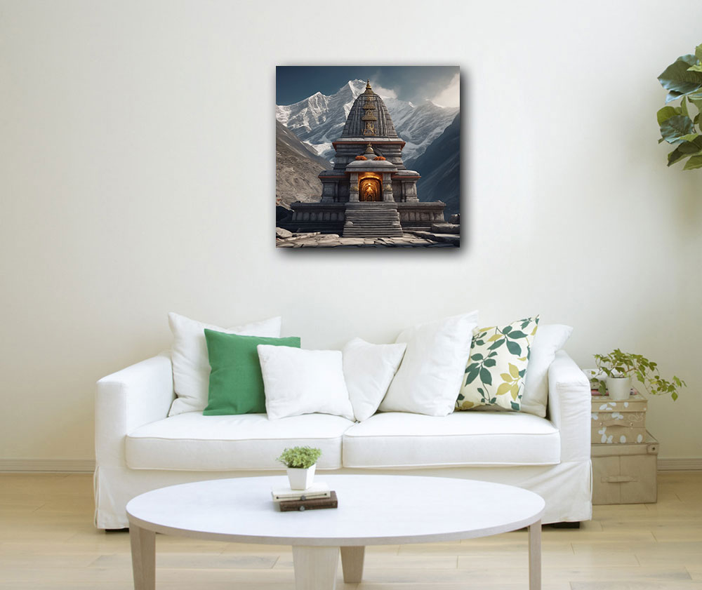 Kedarnath Mandir Painting