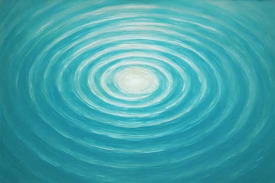 Dreamy Ripples Blue Abstract Painting