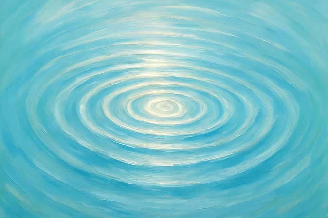 Circular Water Flow Artwork on Canvas