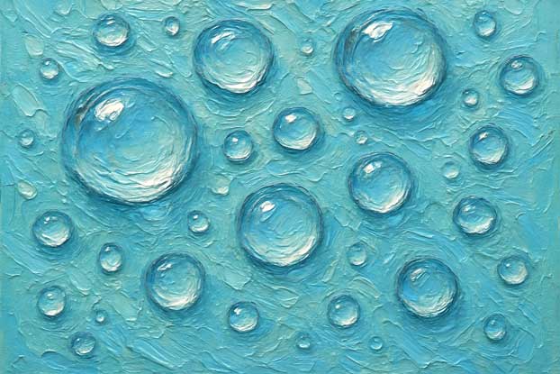 Abstract Water Droplets Painting for Calm and Career Flow
