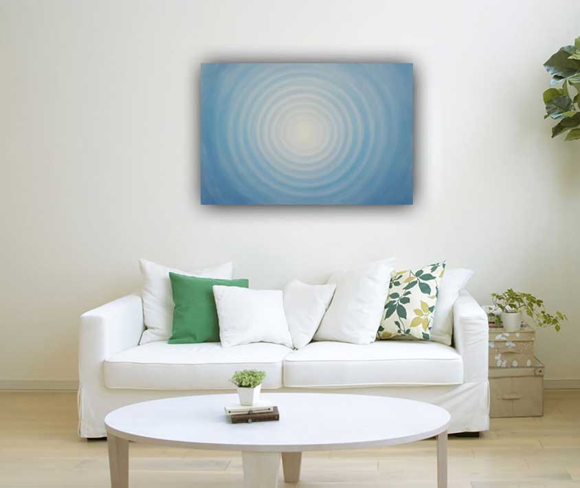 Abstract Water Ripples Painting for Financial Flow and Clarity