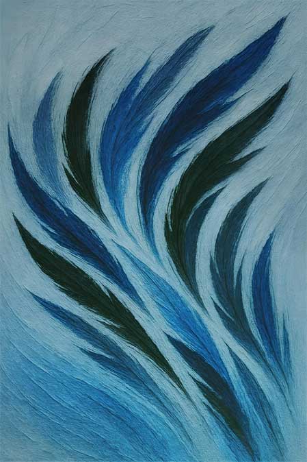 Abstract Eagle Wing Painting for Career Growth and Focus