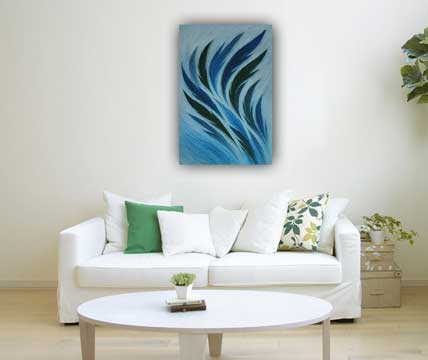 Abstract Eagle Wing Painting for Career Growth and Focus