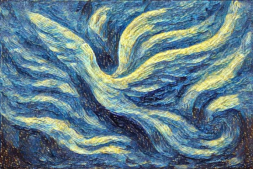 Breezy Wind Abstract Wall Painting Contemporary Canvas Art 