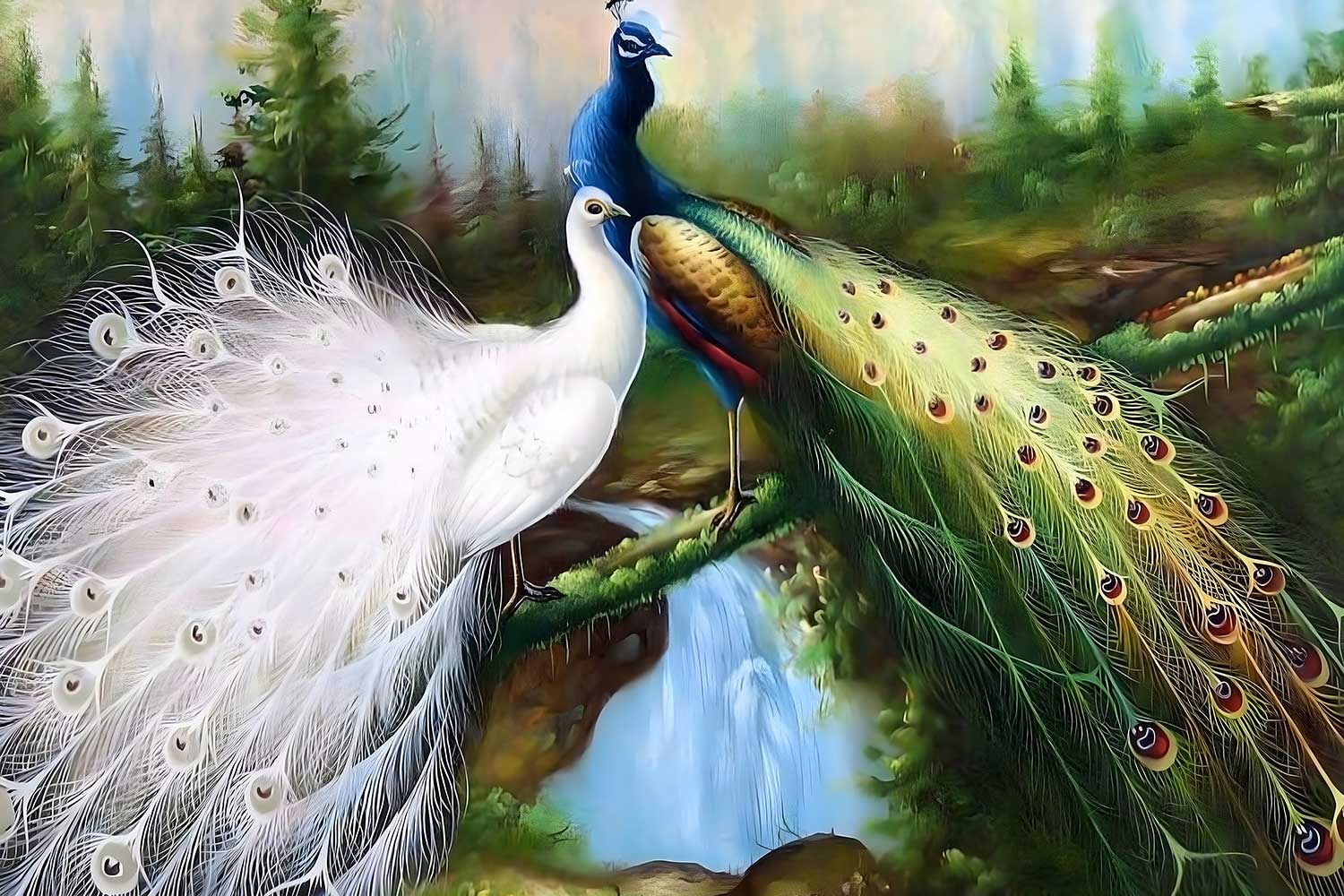 Feng Shui Peacock Painting