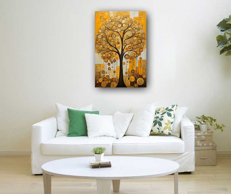 Symbolic Tree of Wealth Painting - Southeast Direction for Money & Prosperity