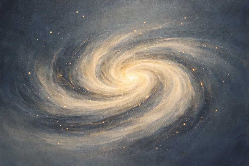 Painting of Spiral Galaxy for Cosmic Creativity and Expansion
