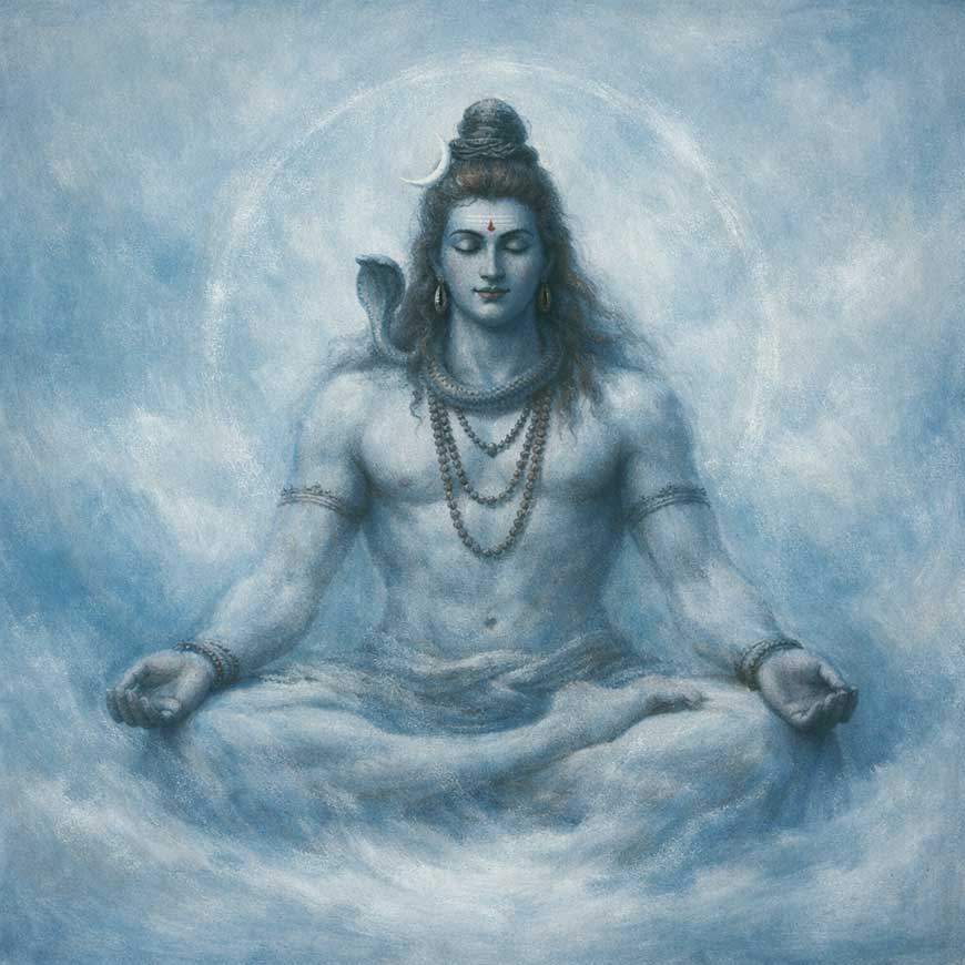 Meditating Shiva Wall Art for Calm & Spiritual Strength
