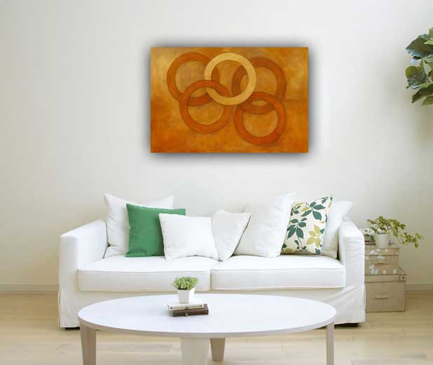 Abstract Wall Art for Relationship Harmony Southwest Canvas