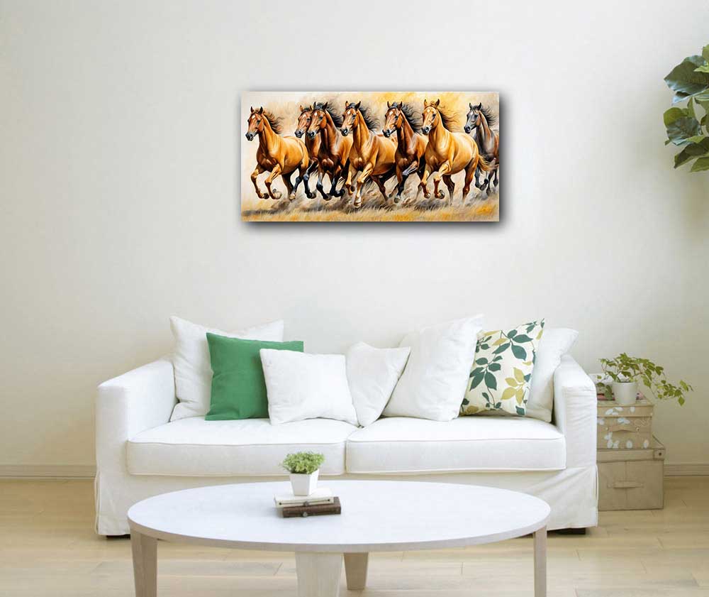 Seven Horses Painting Direction South