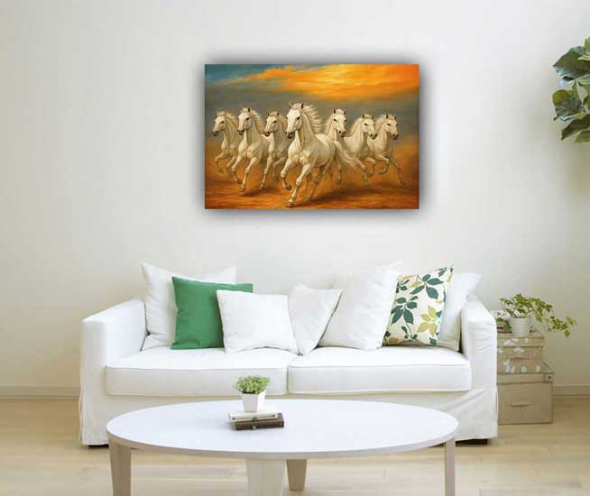 7 Horses Painting for Office for East wall