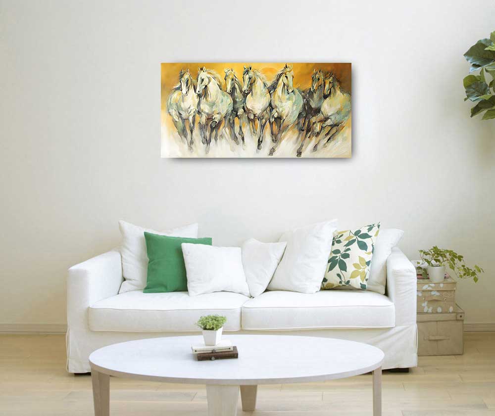 Abstract Seven White Horses Art for Creativity & Innovation in the West