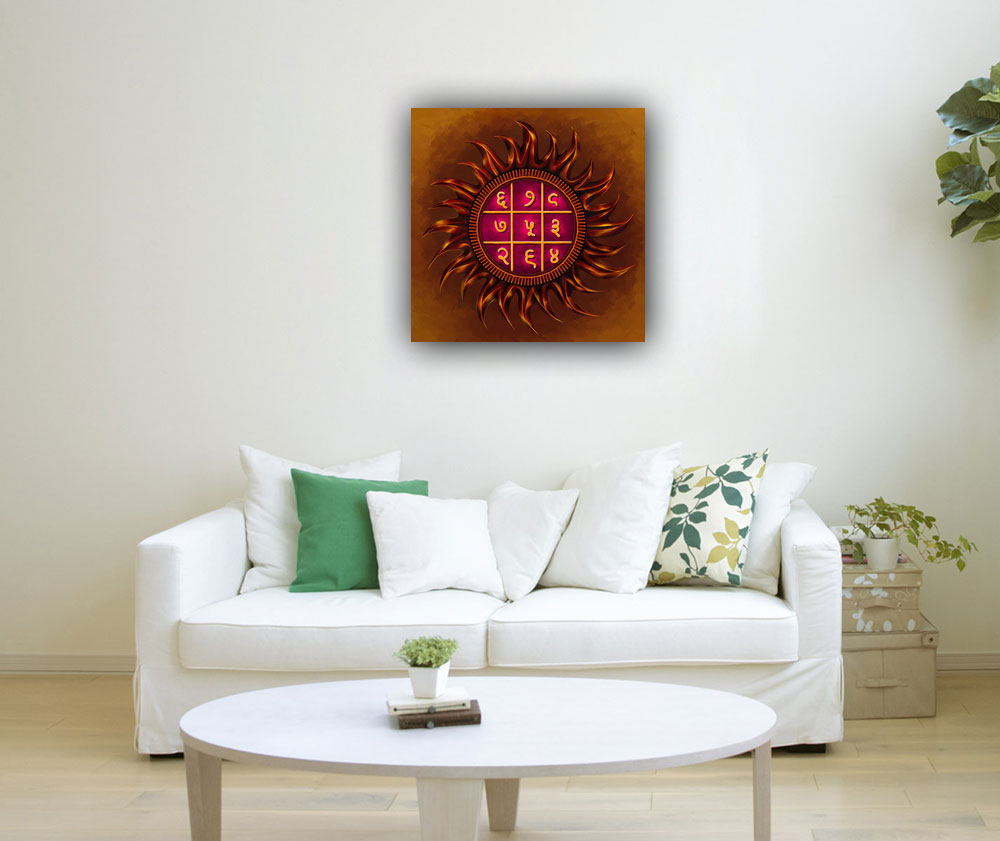 Surya Yantra Painting for Power and Confidence